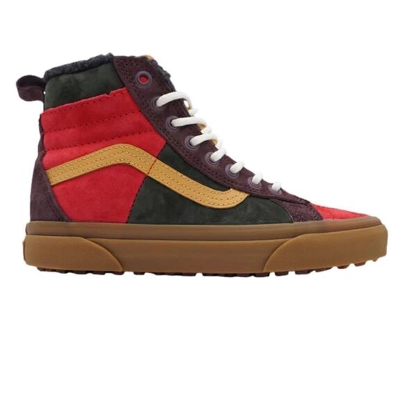 New Vans Sk8 Hi 46 All Weather MTE DX Poinsettia Red Green Gumsole Shoes Size 6 - Picture 1 of 15